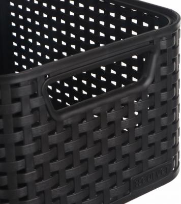 Корзина с крышкой для хранения Style размер S, цвет темно-коричневый – фото 7