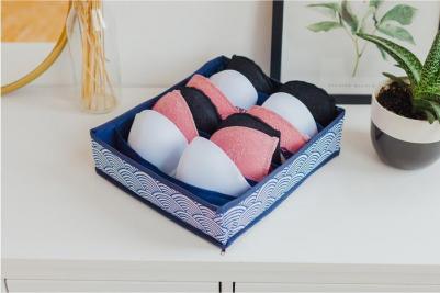 Органайзер для белья "Волна", 7 ячеек, 34x30x8 см, цвет синий