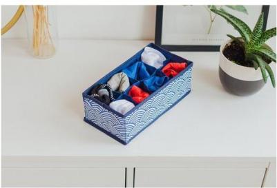 Органайзер для хранения белья "Волна", 8 ячеек, 28x14x10 см, цвет синий – фото 2