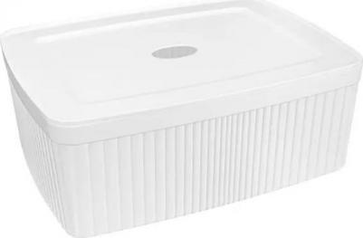 "Лоток с крышкой "Velvet" поможет в организации хранения полотенец, химии и других крупных предметов в ванной комнате. Размер: 29,5х22,5х11 см. Объём – фото 1