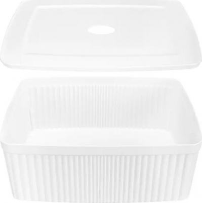 "Лоток с крышкой "Velvet" поможет в организации хранения полотенец, химии и других крупных предметов в ванной комнате. Размер: 29,5х22,5х11 см. Объём – фото 4