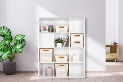 Коробка для хранения квадратная "Береста", цвет: слоновая кость, 29,4x29,4x30,1 см, 23 литра – фото 3