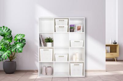 Коробка для хранения квадратная "Лофт", цвет: белый, 29,4x29,4x30,1 см, 23 литра – фото 1