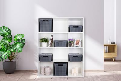 Коробка для хранения квадратная "Лофт", цвет: серый, 29,4x29,4x15,1 см, 11 литров – фото 4