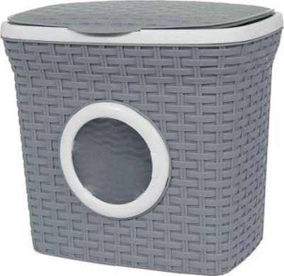 Коробка для хранения с крышкой "Береста", квадратная, цвет: белый, 29,4x29,4x30,1 см, 23 литратуки – фото 3