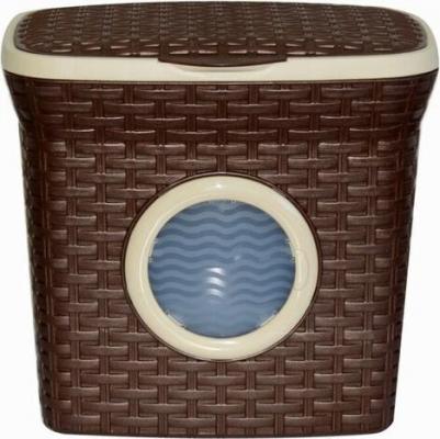 Коробка для хранения с крышкой "Береста", квадратная, цвет: белый, 29,4x29,4x30,1 см, 23 литратуки – фото 4