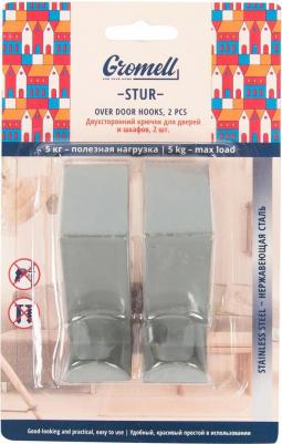 Двухсторонний крючок для дверей и шкафов Stur (2 шт) Grey 77M07028 – фото 5