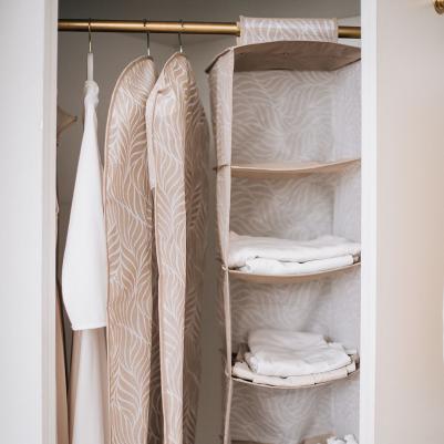 Чехол для одежды "Листья", 1300х600 мм, бежевый – фото 4