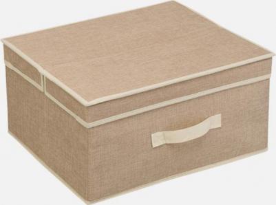 Короб для хранения "Лен" Д410 Ш350 В200, песочный, UC-28