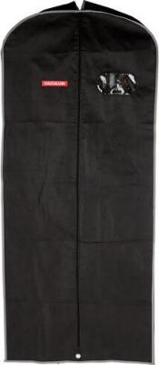 Чехол для одежды объемный с овальным окном ПВХ и ручками черный 60х140х10 см – фото 4