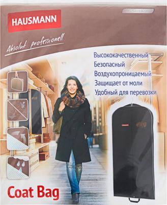 Чехол для одежды объемный с овальным окном ПВХ и ручками черный 60х140х10 см – фото 5