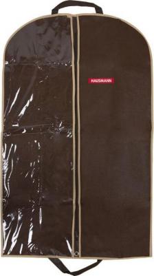 Чехол для одежды подвесной, с прозрачной вставкой, цвет: коричневый, 60 х 100 см – фото 7