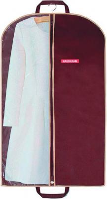Чехол для одежды подвесной, с прозрачной вставкой, цвет: коричневый, 60 х 100 см – фото 8
