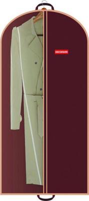 Чехол для одежды подвесной, с прозрачной вставкой, цвет: коричневый, 60 х 140 см – фото 4