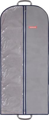 Чехол для одежды подвесной, с прозрачной вставкой, цвет: серый, 60 х 140 см – фото 8