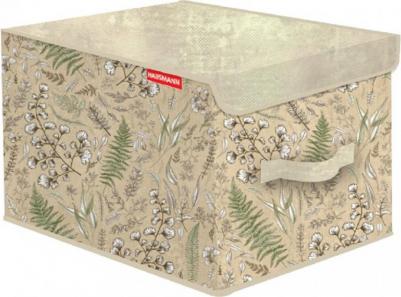 Кофр для хранения цветочный принт бежевый 30x40x25 см – фото 1