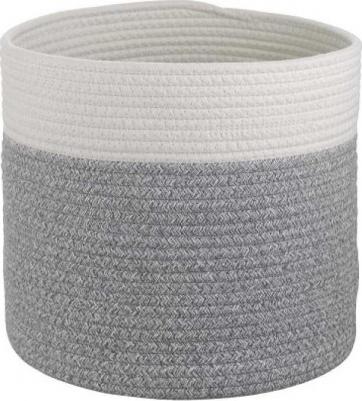 Плетеная корзина из текстиля сочетает в себе функциональность и утонченный дизайн. Несмотря на свою компактность, эта мягкая корзина позволяет