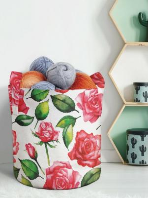 Текстильная корзина для хранения вещей и игрушек Цветочные узоры 19 литров planta_14782_5 подойдет для хранения вещей и организации порядка в доме. В
