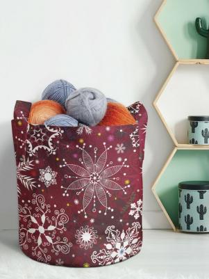 Текстильная корзина для хранения вещей и игрушек Яркие снежинки 19 литров planta_56538_5 подойдет для хранения вещей и организации порядка в доме. В