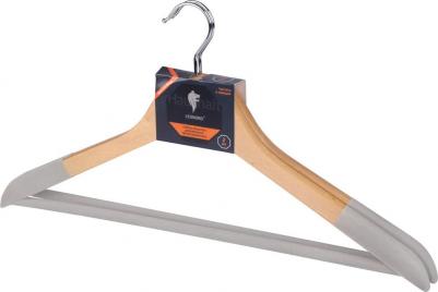 Набор вешалок деревянных флокированных 107888 – фото 1