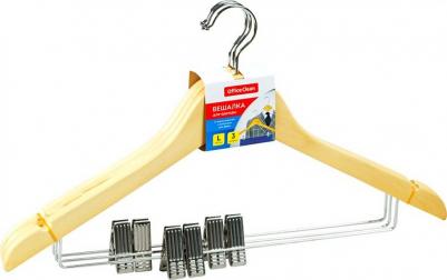 Вешалки-плечики 45 см, цвет сосна, 3 штуки