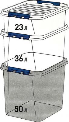 Ящик для хранения "Профи Комфорт", 50 л, прозрачный (4379600) – фото 3