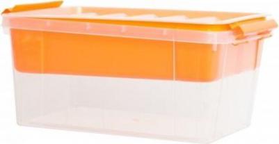 Ящик "Профи", с вкладышем, цвет: прозрачный, оранжевый, 15 л – фото 2