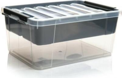 Ящик "Профи", с вкладышем, цвет: прозрачный, оранжевый, 15 л – фото 5