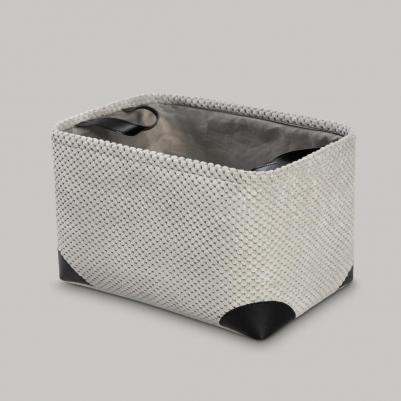 Корзины набор для хранения Лейф серый, чёрный, 3 предмета