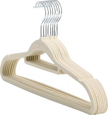 Вешалка-плечики для одежды подходят для хранения верхней и повседневной одежды. Надежная металлическая основа покрыта бархатным нескользящим 4670186516006