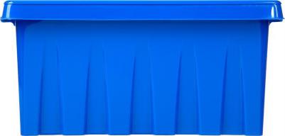 Ящик п/п 415х300х190 мм с крышкой и клипсами синий 18705 – фото 1