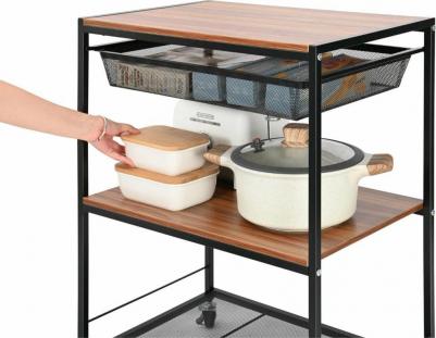 Этажерка 3 полки, на колёсах 40х60х80 см – фото 8