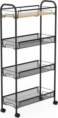 Этажерка 4 полки, на колёсах 43,8х19х83 см