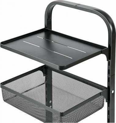 Этажерка 4 полки, на колёсах, металлическая 35,5х30,7х89,6 см – фото 2