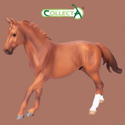 Фигурка животного Лошадь жеребец породистый каштановый Фар Лап, 80017b
