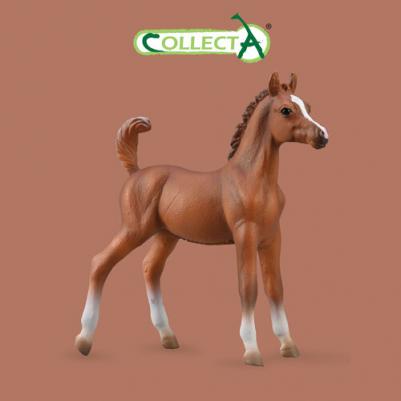Фигурка животного Жеребенок лошади Арабской - каштановый