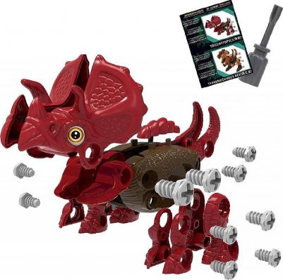 Конструктор Динозавр красный в яйце в наборе с отверткой – фото 1