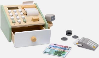 Деревянная игрушка касса детская, супермаркет, игровой набор – фото 2