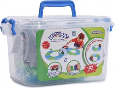 Гибкий трек: Большое путешествие 102 дет, пещера, машинка, светится в темноте Т10201 – фото 1
