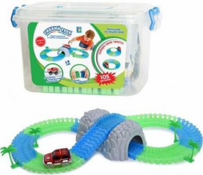 Гибкий трек: Большое путешествие 102 дет, пещера, машинка, светится в темноте Т10201 – фото 8