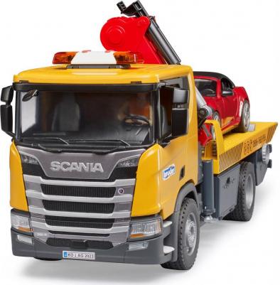 Эвакуатор Scania со спортивным автомобилем – фото 1