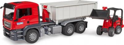 Машина Грузовик самосвал MAN с погрузчиком 03-767 – фото 1