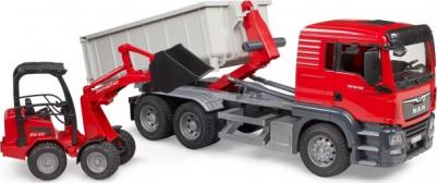 Машина Грузовик самосвал MAN с погрузчиком 03-767