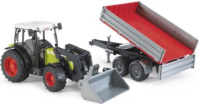 Трактор Claas nectis 267f с погрузчиком и прицепом