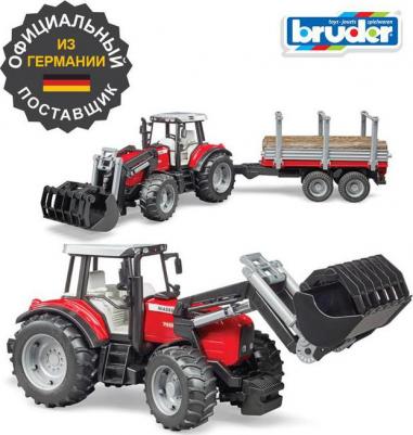 Трактор Massey Ferguson c манипулятором и прицепом 02-046 – фото 4