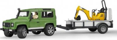 Внедорожник Land Rover Defender c прицепом и мини-экскаватором – фото 11