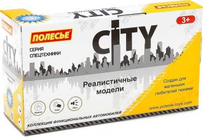 Автомобиль-кран "Сити" инерционный, желтый, со светом и звуком – фото 6