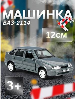 Машина металлическая "Lada -2114", 12 см, двери, багажник, инерционная, мокрый асфальт – фото 1
