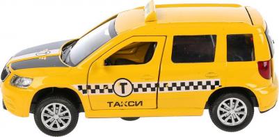 Машина металлическая Skoda Yeti такси", 12 см, световые и звуковые эффекты, открываются двери и багажник, инерция – фото 3