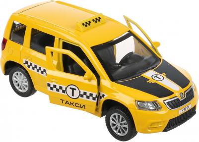 Машина металлическая Skoda Yeti такси", 12 см, световые и звуковые эффекты, открываются двери и багажник, инерция – фото 4